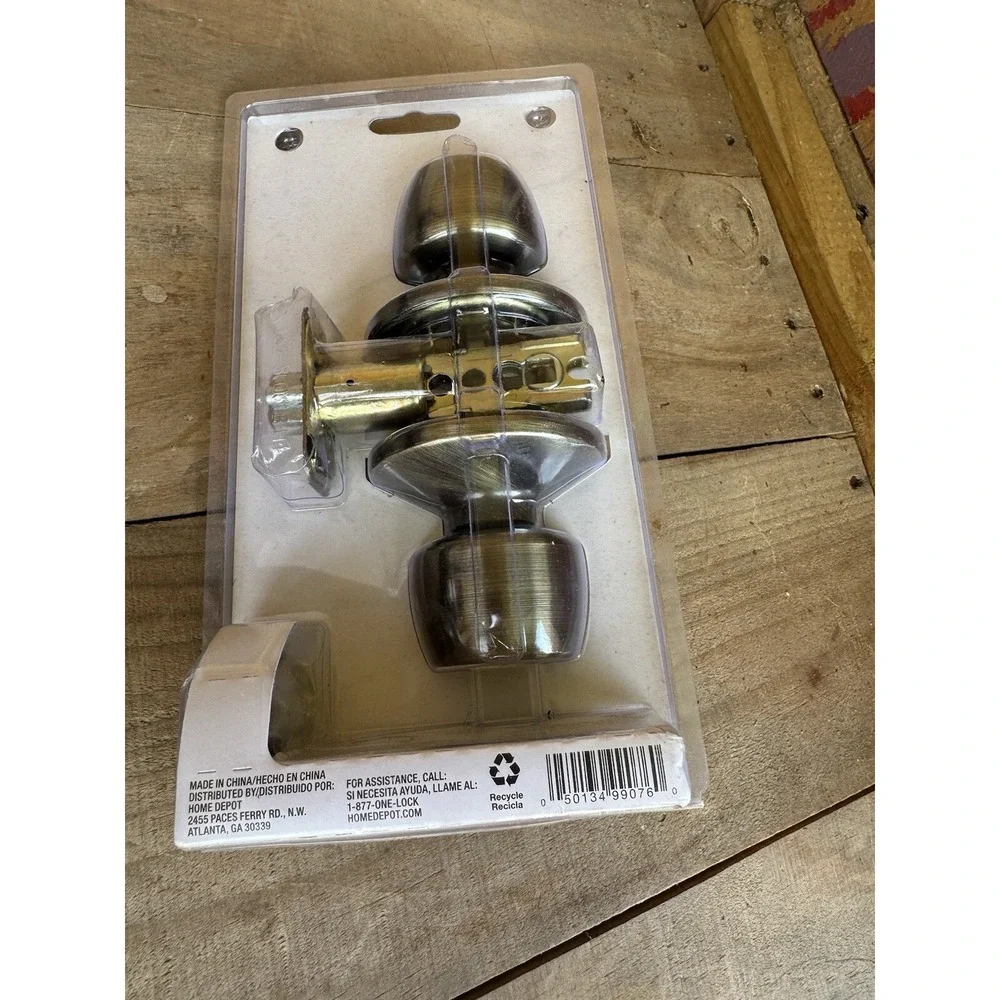 Defiant Brandywine Antique Brass Finish Keyed Entry‎ Knob 154-733 New Sealed